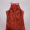 Women's Tassel Sleeveless Waist-Cinching Bandage Evening Gown