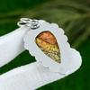 Pear Picture Jasper Stone Sterling Silver Ethnic Bezel Trendy Boho New Pendant