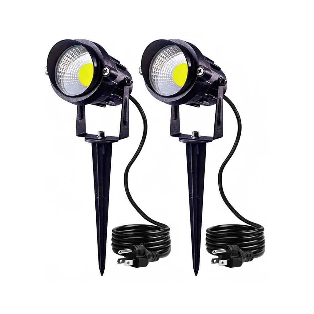 Waterproof Outdoor Tree Spotlight with Garden Ground Plug, Lawn Floodlight for Courtyard Landscapes