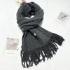 New Versatile Retro Twist Wool Blended Tassel Scarf for Men and Women Korean Style Wool Knitted Narrow Version Short Scarf