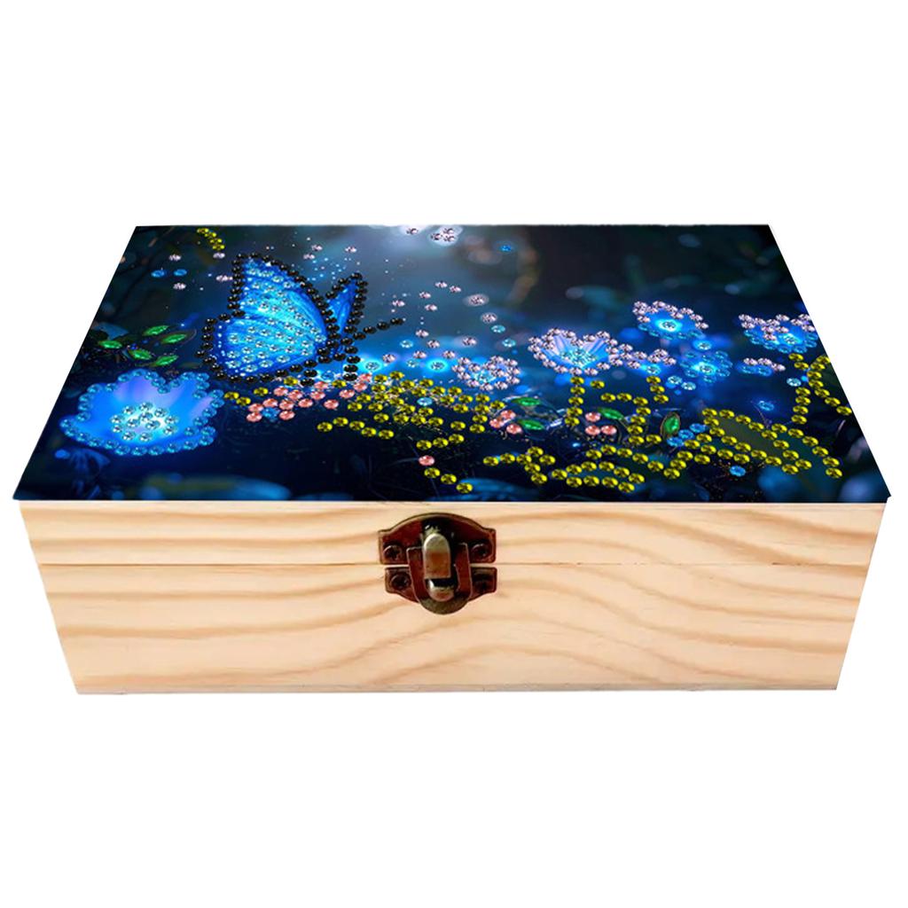 DIY Wooden 5D Diamond Art Diamond Art Storage Box DIY 5D Craft Jewelry Box for Adults Rings Beads and Jewelry Accessories