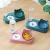 1 piece - Cat Bowl Double Bowl Dog Bowl Automatic Drinking Water for Dogs and Cats Feeding Double Bowl, Suitable for Pets