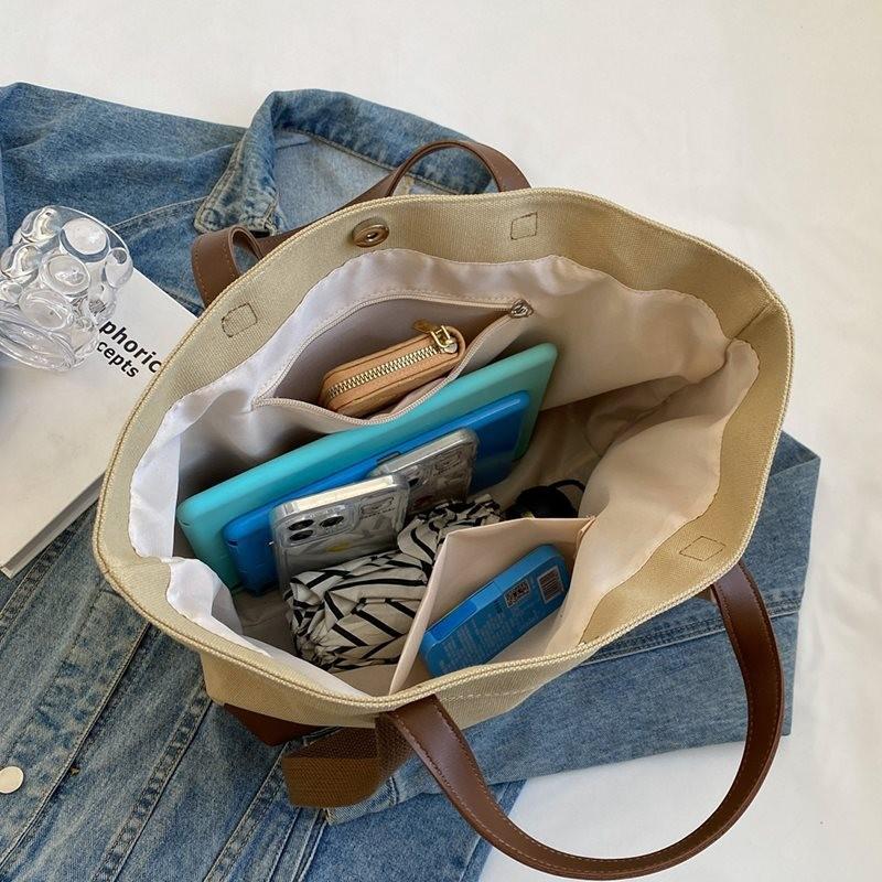 Stylish And Versatile Canvas Tote Bag For Women With Magnetic Closure And Spacious Design