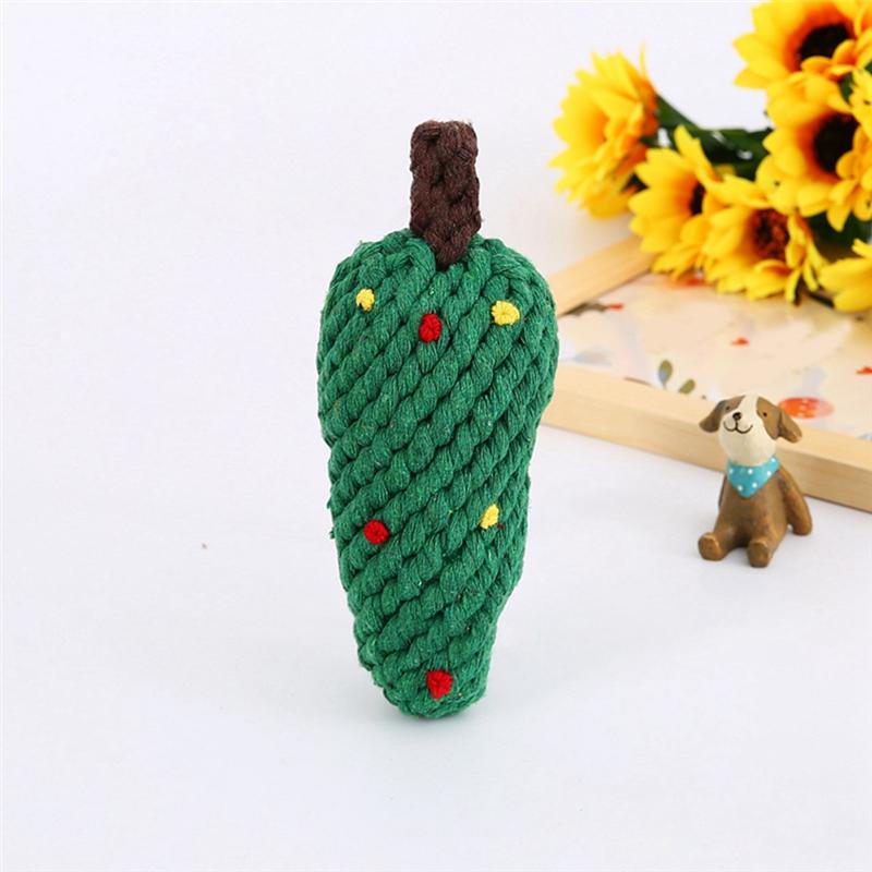 Good-7 Pieces Christmas Set Pet Cotton Rope Teeth Cleaning Dog Rope Christmas Chewing Training