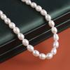 1String, White Natural Freshwater Pearl, Handmade Rice Pearl Beads, 8-9mm, for DIY Necklaces Bracelets Supplies, Women Crafts 36cm