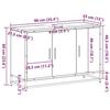 VidaXL Armoire de lavabo de salle de bain chêne fumé 90x33x60 cm, meuble de lavabo de salle de bain, meuble de salle de 849271