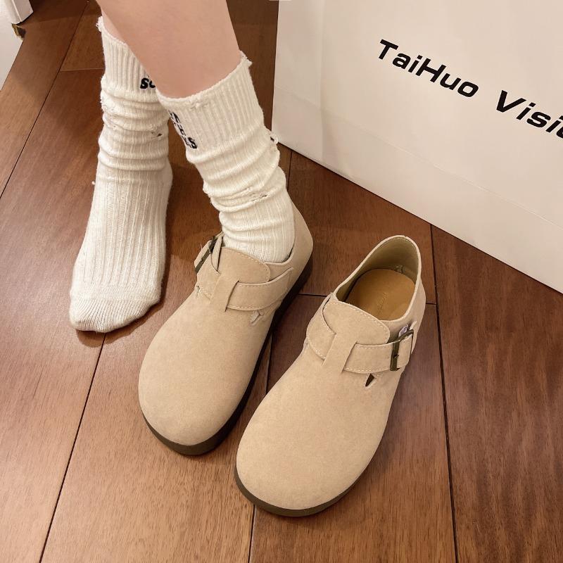 Модные женские туфли весна-осень в стиле ретро с круглым носком — фото 4