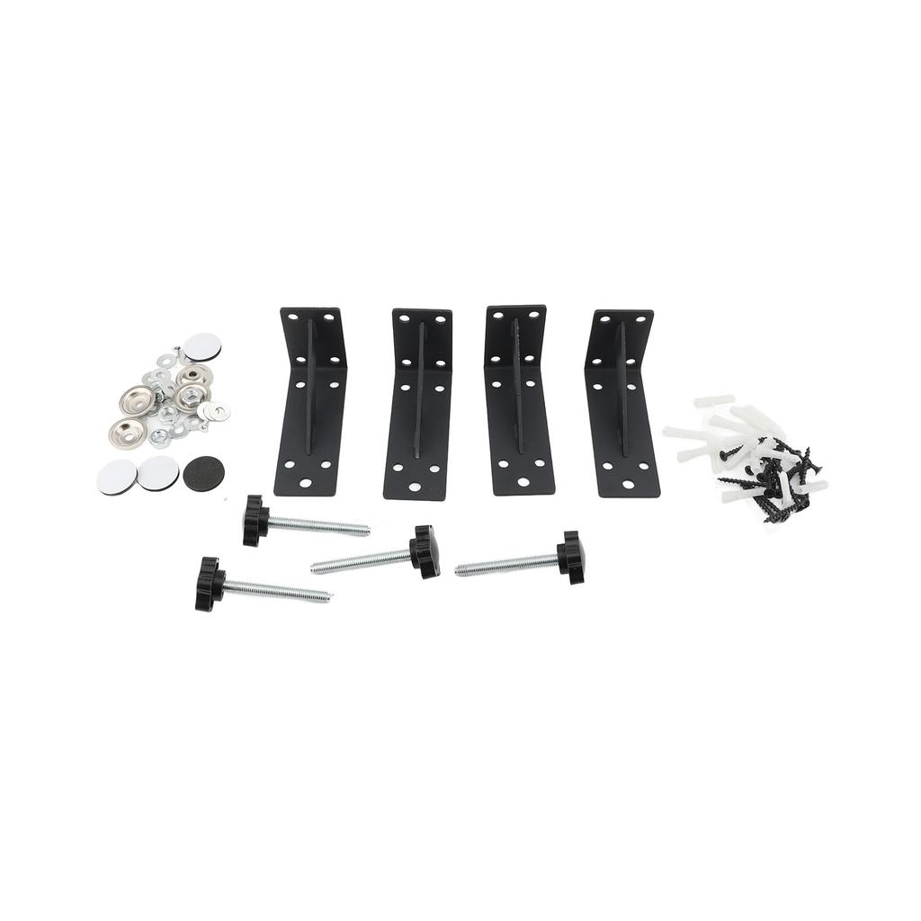 4pcs Undermount Sink Brackets for Narrow Cabinet Undermount Sink Repair Kit with Black Coating Rustproof Undermount Sink Support for Kitchen