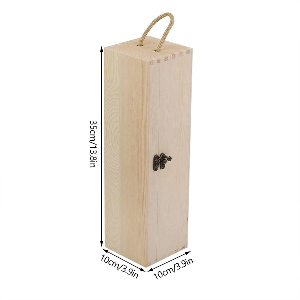 Single Bottle Red Wine Box Wooden Wine Packing Box Carries Holder Gift