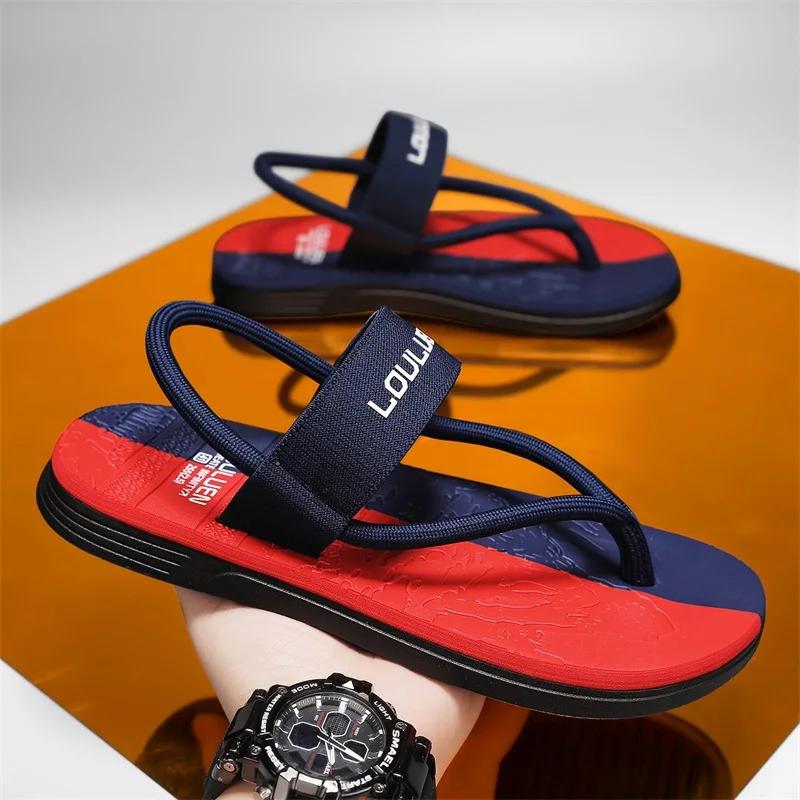 Fashion New Summer Fashion Men SandalsRoman Outdoor Beach Comfortable Shoes Flip Flops Slip On Flats Opened Toe Sports Slippers