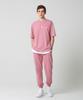 MOZMOZ [Set] 5-Color Chip Short Sleeve Jogger Tracksuit Set Plus Size