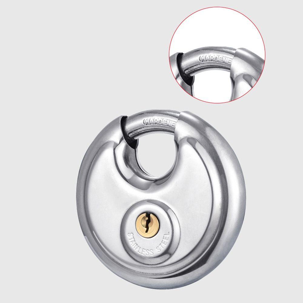 Compact Round Disc Lock Stainless Steel Security Lock Disc Locking Padlock  Carriage Door