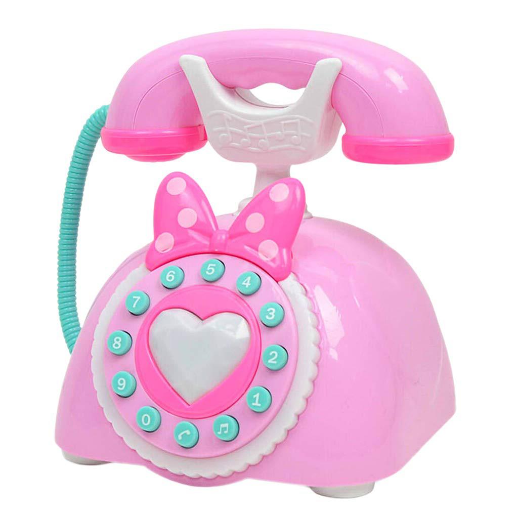 Bilingual Toy Phone Interactive Play Phone Plastic Texture for Kids Early Education with Music and Sound Effects