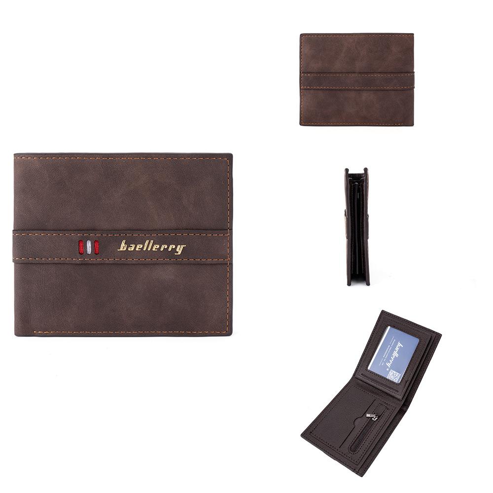 

Baellerry мужской короткий кошелек RFID винтажный открытый дизайн бумажник с несколькими отделениями для карт держатель для карт модный лоскутный кошелек для монет темно-коричневого
