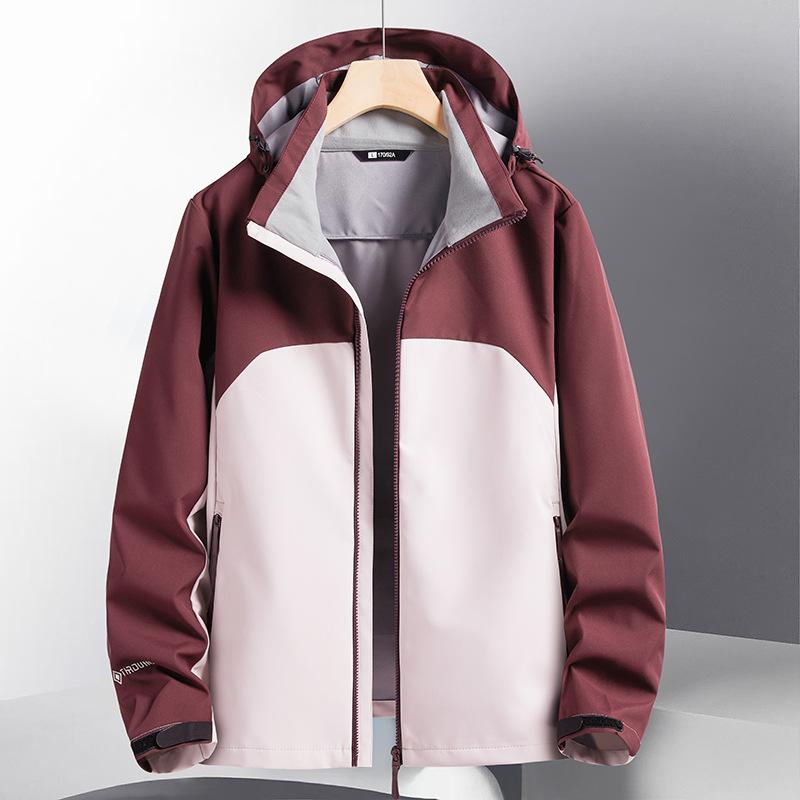 

Spring and Autumn New Outdoor Jacket Couple Windproof Hooded Sports Casual Jacket 4XL