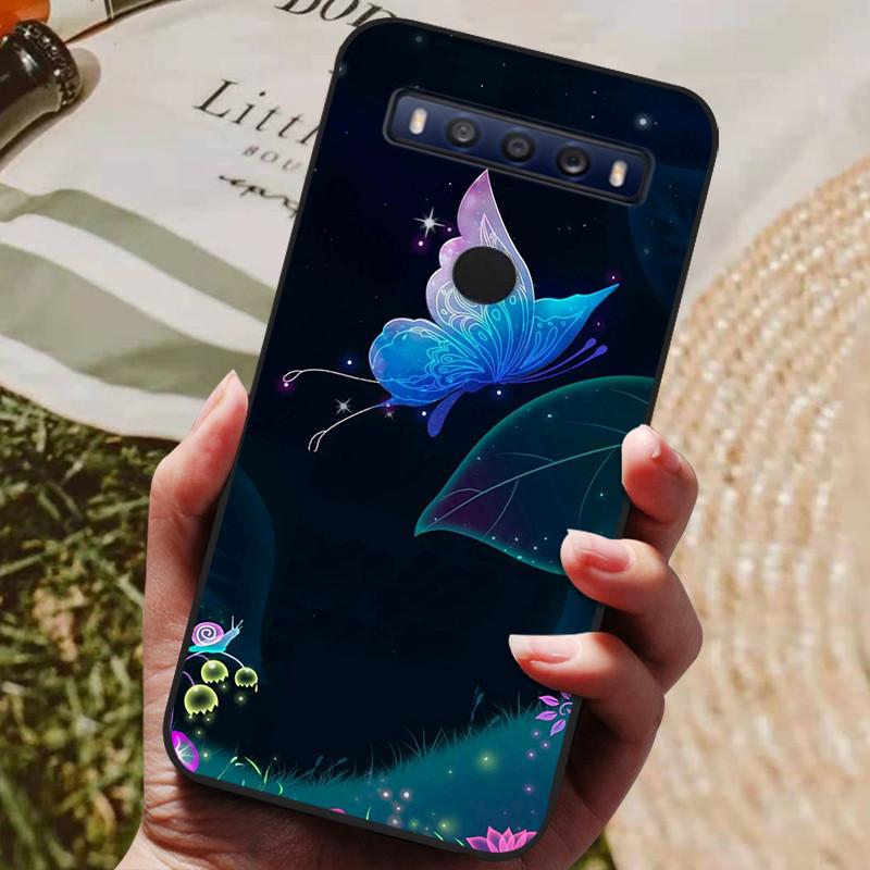For TCL 10 SE Case Black TPU Silicon Shell For TCL 10SE Phone Cover Tcl 10se Cases T766H T766J T766U T766A Fundas Bumper Marble