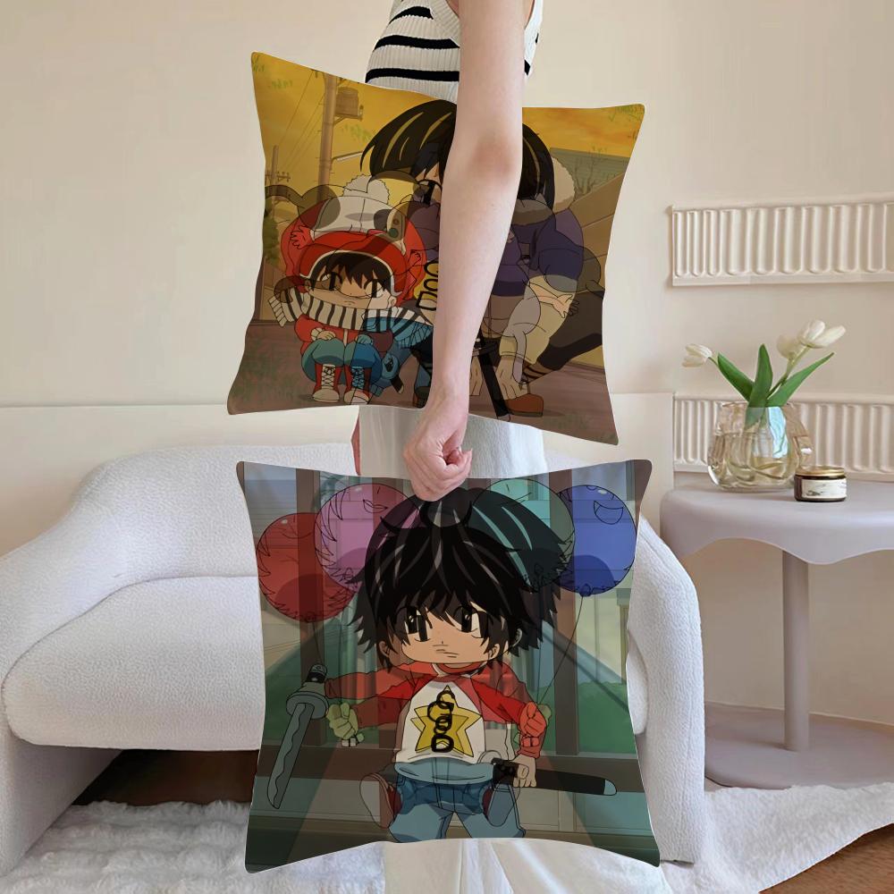 Cute Anime K-Kotaro Lives Alone Pillow Case Anti-dustmite Pillowcase Invisible zipper silky short plush Sofa cushion cover