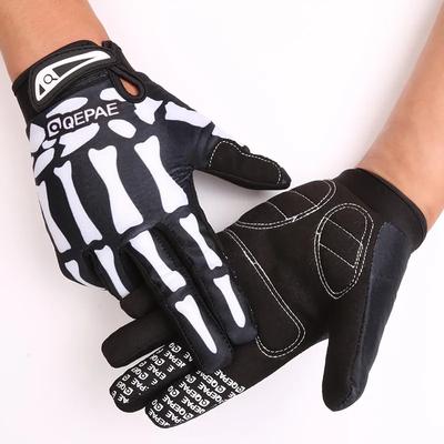 1 Pair Fully Breathable Bicycle Motorcycle Full Finger Riding Gloves Racing Gloves Skull Ghost Claw Motorcycle Accessories