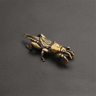Antique Insect Figurines Miniatures Tea Pet Ornament Pure Copper Field Cricket Statue Desktop Decoration Collection Crafts Decor