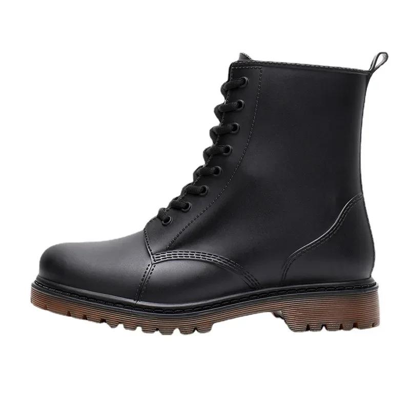 Fashion 2024 New Women's Autumn Ankle Water Boots Waterproof Girl Rain Rubber Boots Ladies Shoes Plastic Galoshes Gumboots Rainboots