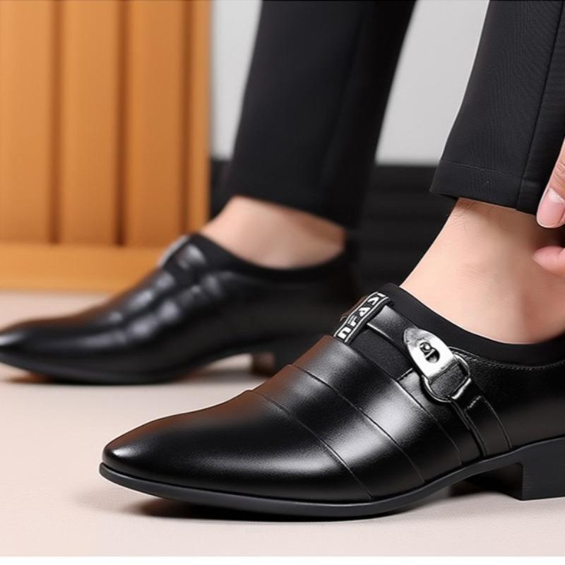 Fashion Dress Men's Leather Shoes Pointed Wedding Party Office Business Casual Male Shoes Luxury Designer Elegant Classic Men for Shoes
