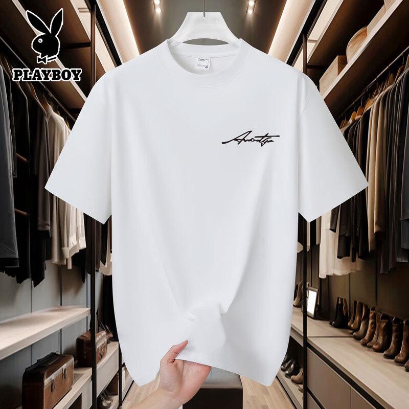 Playboy Men's 2026 Heavyweight Cotton Short Sleeve T-Shirt