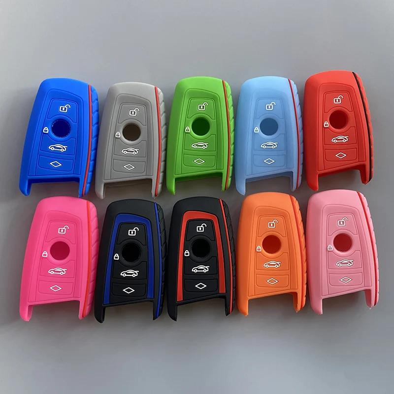 New silicone key fob cover case protect skin hood for BMW F10 F20 F30 Z4 X1 X3 X4 M1 M2 M3 E90 1 2 3 5 7 SERIES Remote keyless