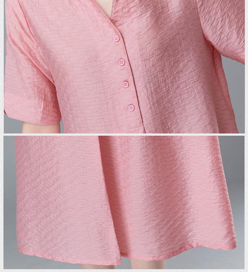 Women's 2025 Tencel A-Line Dress: Loose, Plus Size, Summer Fashion for Middle-Aged Women
