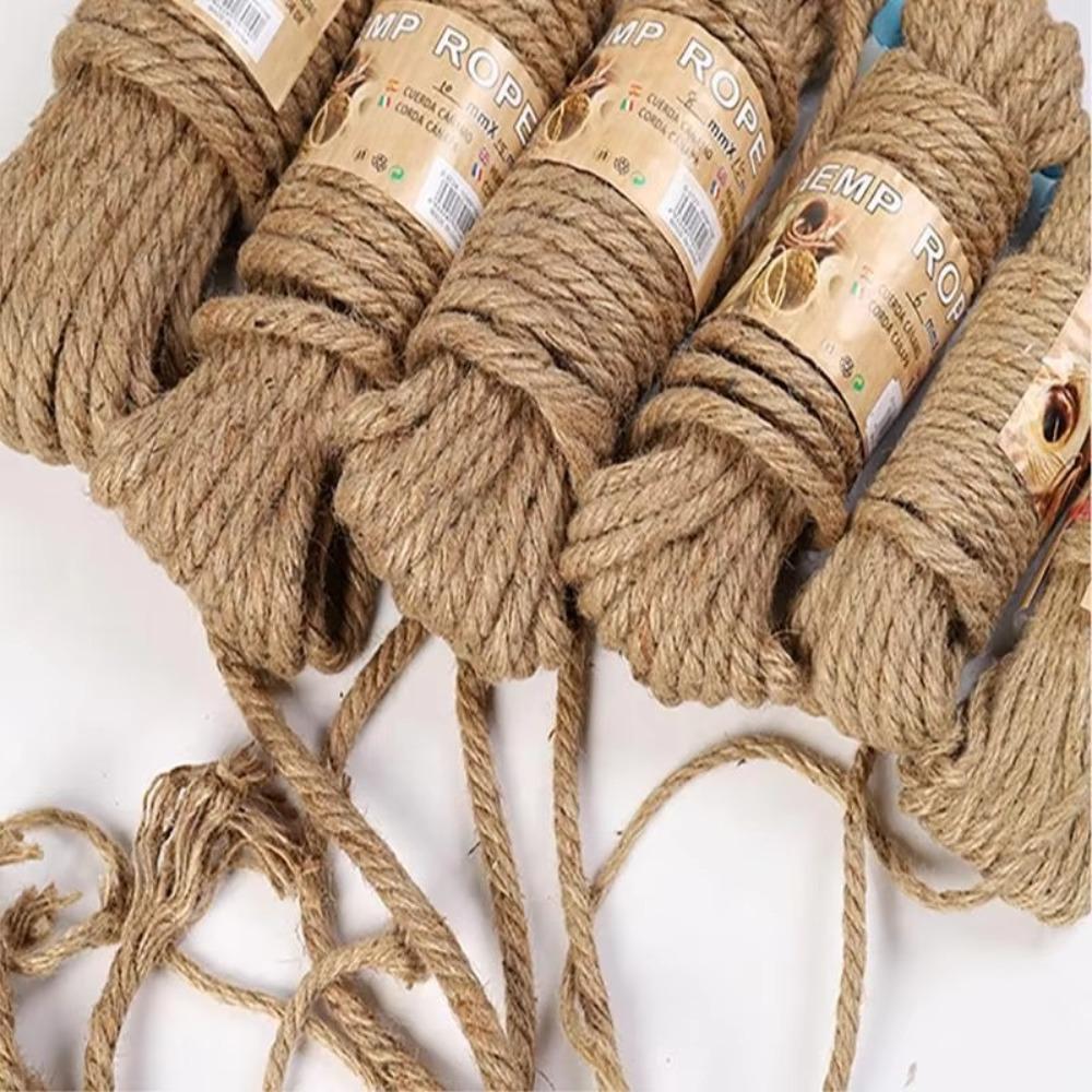 DIY Craft Twine Rope 4mm-12mm Twisted Cord New Natural Jute Rope  Pet Scratching