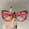 Cat Eye Far Sighted Reading Glasses for Women Fashion Oversized Eyewear Anti Blue Light Presbyopia Glasses Diopters 0 To +4.0