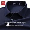 Hodo Men's Long Sleeve Mercerized Pique Polo T-Shirt