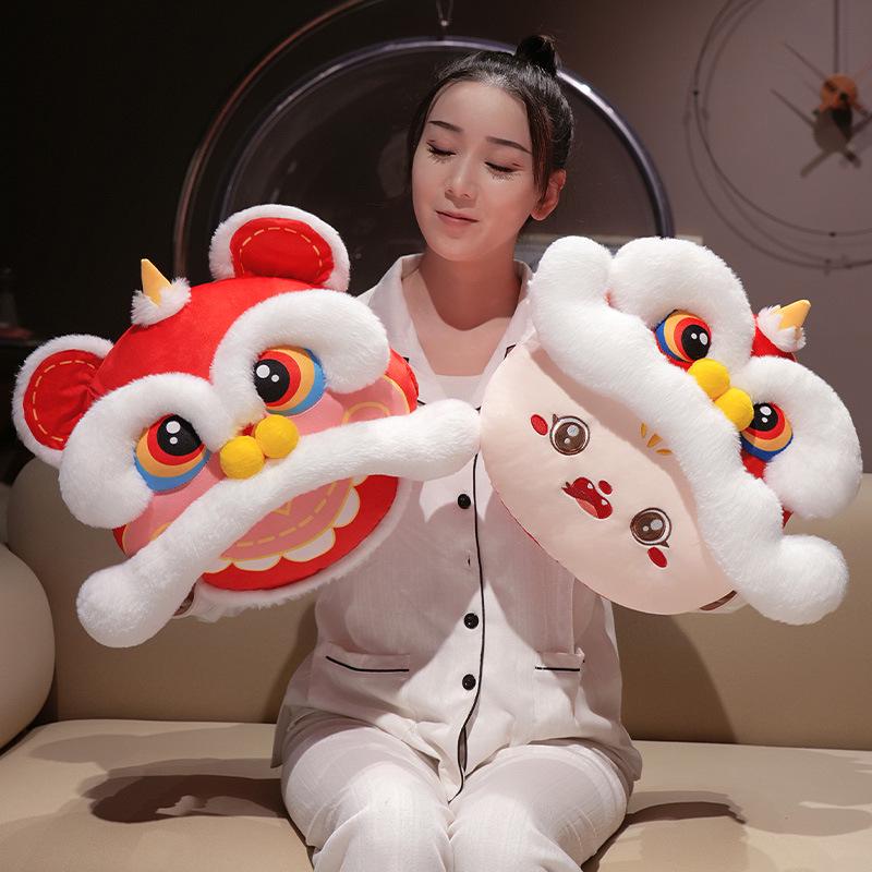 2025 Year of the Snake Lion & Snake Hand Warmer Plush Mascot - Chinese Style Company Gift