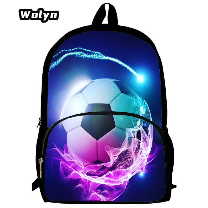 Football School Bag High Definition Waterproof Printing Multi-Functional Load Reduction Ridge Backpack