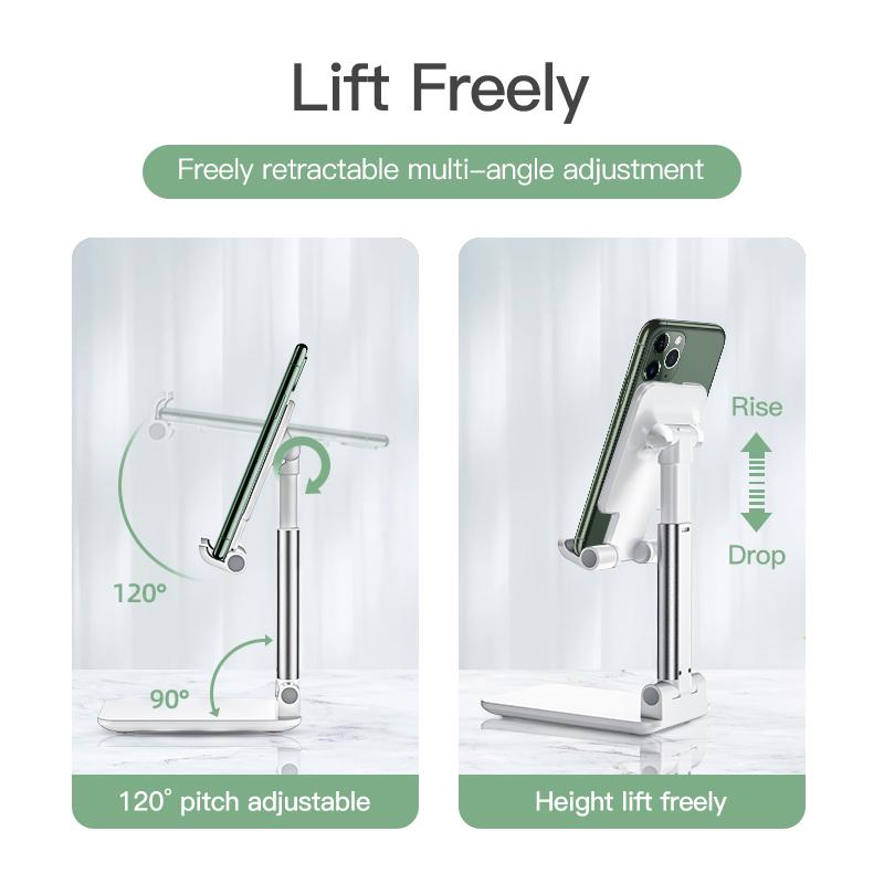 Live Phone Stand Multifunctional Telescopic Folding Mini Phone Holder Foldable Mobile Phone Bracket Desk for Iphone Ipad Xiaomi Huawei Samsung Tablet