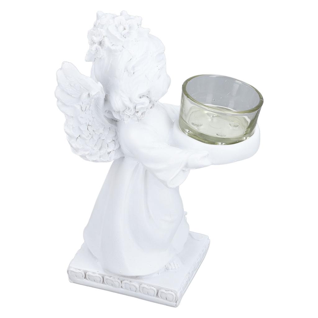 Angel Candle Holder Retro Cute Romantic Decorative Figurine Tealight Holder for Living Room Office