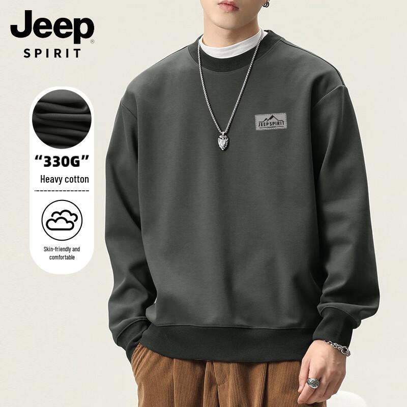 JEEP SPIRIT Men's Crewneck Pullover Sweatshirt