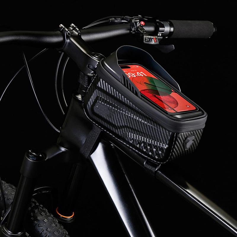 Bicycle Phone Bag Waterproof Bike Bag Waterproof Eva Hard Shell Bike Phone Bag For Cycling Touchscreen Front Frame For Road