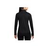 Nike Dry Fit Solid Color Casual Comfortable Quick-Dry Versatile Stand Collar Long Sleeve Jacket Women Jackets Black FV7952-010
