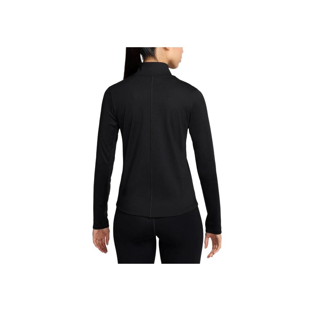 Nike Dry Fit Solid Color Casual Comfortable Quick-Dry Versatile Stand Collar Long Sleeve Jacket Women Jackets Black FV7952-010