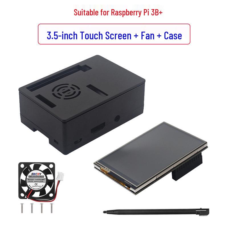 Raspberry Pi 5 4B with 3.5-inch Touchscreen and ABS Shell, 3B+ 60fps Display Monitor