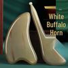 White Buffalo Horn Gua Sha Facial Massage Tool for Anti-Wrinkle Treatment