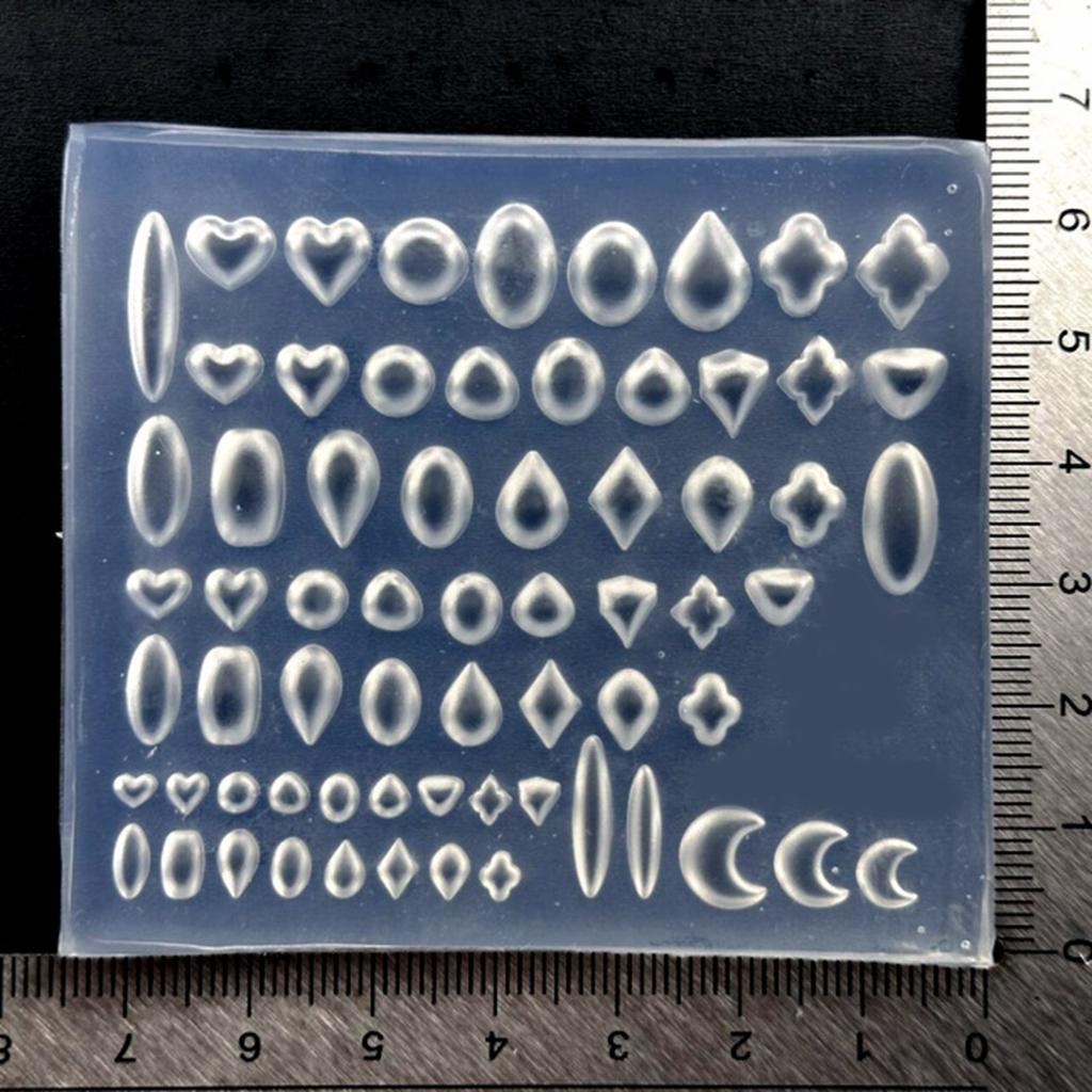 Smooth Surfaces Silicone Gems Molds Crafting Moulds Suitable for Effortless Nail Art Projects and Additional Crafts