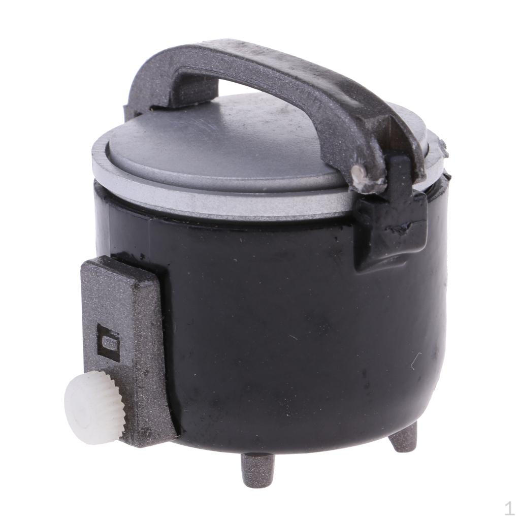 

1:12 Dollhouse Miniature Electric Rice Cooker Kitchen Accessories чорний