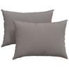 Sofa Cushions 2 Pcs Taupe 70 X 50 Cm Fabric
