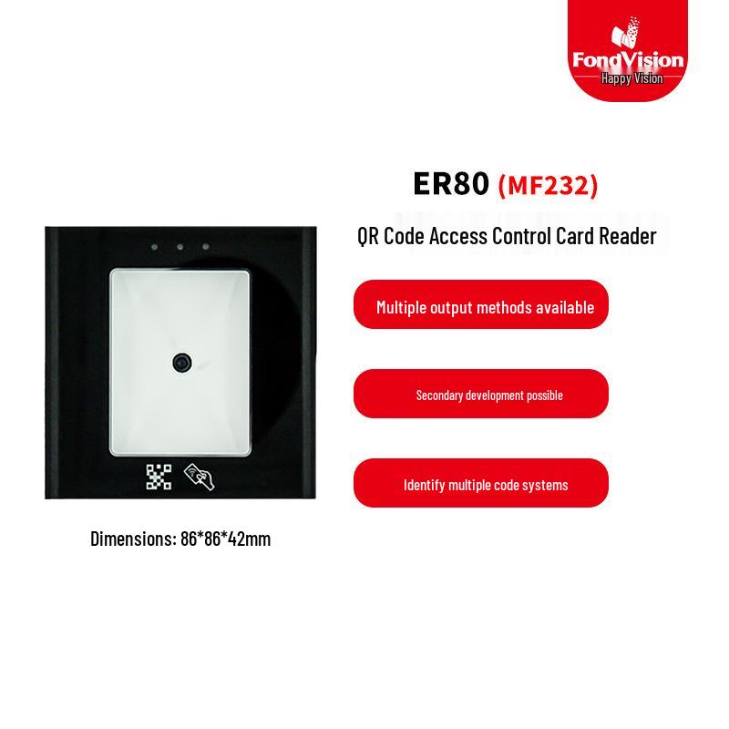 QR-Code & NFC Zugangskontrollkartenleser/Schreiber mit IC/RFID Zweite Generation ID & Wiegand Eingebetteter Drehkreuz-Scanner