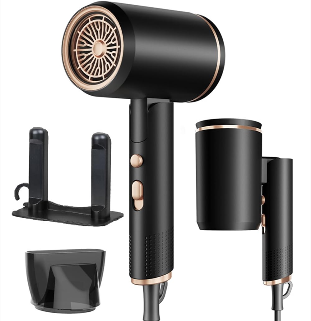 

Hair large air quick high concentration of negative with 3 levels cold and hot overheating protection portable hair easy to for use dryer, volume, чорний