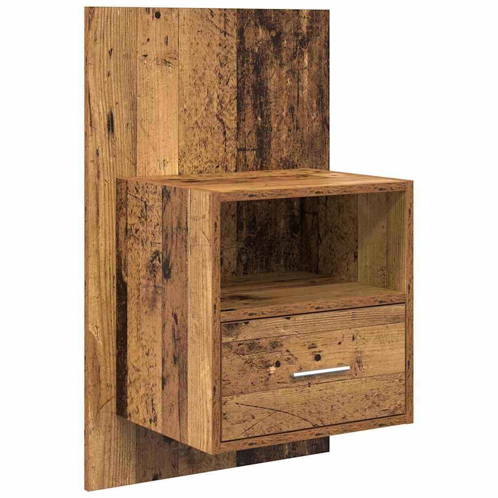 Headboard with Cabinet and Drawers 3 Pcs Reclaimed Wood Effect Particleboard