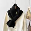 Winter scarf women's autumn and winter new cross small scarf small scarf solid color warm scarf