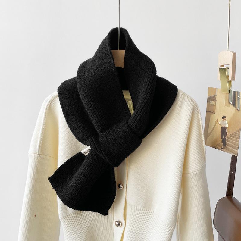 

Winter scarf women s autumn and winter new cross small scarf small scarf solid color warm scarf 87*19cm