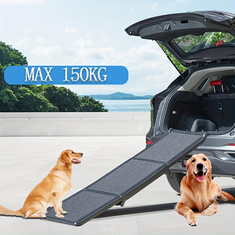  70/42 Long Folding Pet Ramp Stair For Cars Trucks & SUVs -Fits Large Dogs With Side Rails.Supports 150 lbs.Easy ToStore